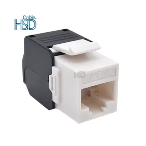 Network Keystone Jack 8P8C Cat6 Cat6A 180 Degree Toolless Wall Socket Modular Jack Cat 6A 6 Outlet Rj45 Keystone Jacks