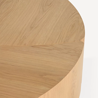 Table basse ronde minimaliste moderne en bois avec bûche Table d'appoint de style fermier pour salon ou bar à la maison
