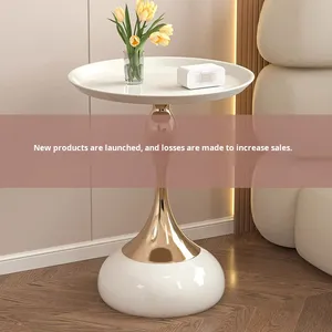 Comodino in Metallo, <span class=keywords><strong>Tavolino</strong></span> da Divano per Camera dei Bambini - Design Minimalista Moderno Personalizzabile, Nessun Montaggio Richiesto - Product Image 2