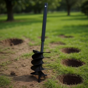 Tarière manuelle en acier noir avec tige de 5 pouces pour le creusement de trous dans le jardin - Product Image 2