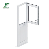 Pintu lempengan kamar mandi PVC diskon pabrik Modern tahan air Interior UPVC gaya ayunan plastik untuk rumah Hotel layar serat kaca