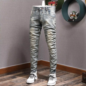 <span class=keywords><strong>Jeans</strong></span> da <span class=keywords><strong>Uomo</strong></span> Taglie Forti all'Ingrosso, Personalizzabili, Classici, Slim, Dritti, <span class=keywords><strong>Skinny</strong></span>, Pronta Consegna, alla Moda, Casual, in Denim Stampato - Product Image 5