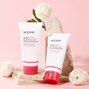 Masque visage anti-âge, hydratant, nourrissant et raffermissant MOOYAM à l'ADN de saumon PDRN, emballage rose, 75g, marque privée, OEM - Product Image 5