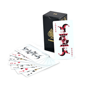 Guandan Playing Cards Black Gold Foil Embossed Slim Design Customizable <b>Poker</b> <b>Set</b> - Product Image 2