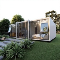 Maison conteneur moderne extensible 20/40 pieds, bâtiment modulaire préfabriqué, design respirant et compatible solaire pour bureau et appartement