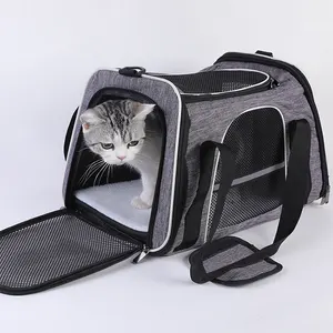 Veicolo portatile di Design trasportino per animali domestici spazioso trasportino pieghevole da viaggio Extra Large trasportino per gatti