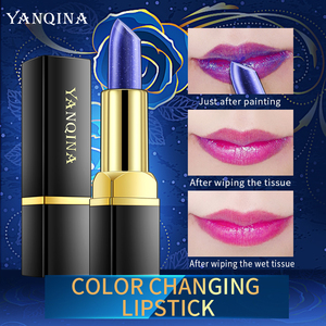 Rouge à lèvres scintillant Midnight Blooming Blue Rose, imperméable, changeant de couleur selon la température, brillant, saphir, rouge à lèvres brillant - Product Image 4
