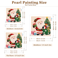 Kit de Peinture Diamant 5D DIY avec Perles, Collection Noël, Art Mural Perlé 3D, Décoration Intérieure pour Adultes et Enfants