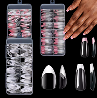 Nouvelle mi-longueur 120 pièces/boîtes combinaison de couleurs de remorquage Ballet pointu armure pré-faite presse française sur les pointes des ongles