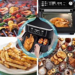 Revestimiento de silicona reutilizable para freidora de aire, rectangular, de grado alimenticio, antiadherente, resistente al calor, libre de BPA, para freidoras de aire de doble cesta - Product Image 5