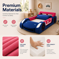 Canapé-lit pour enfants de style moderne, rembourré et moelleux, avec barrière de sécurité, tissu lavable et écologique, haute densité, pour hôtel et salon