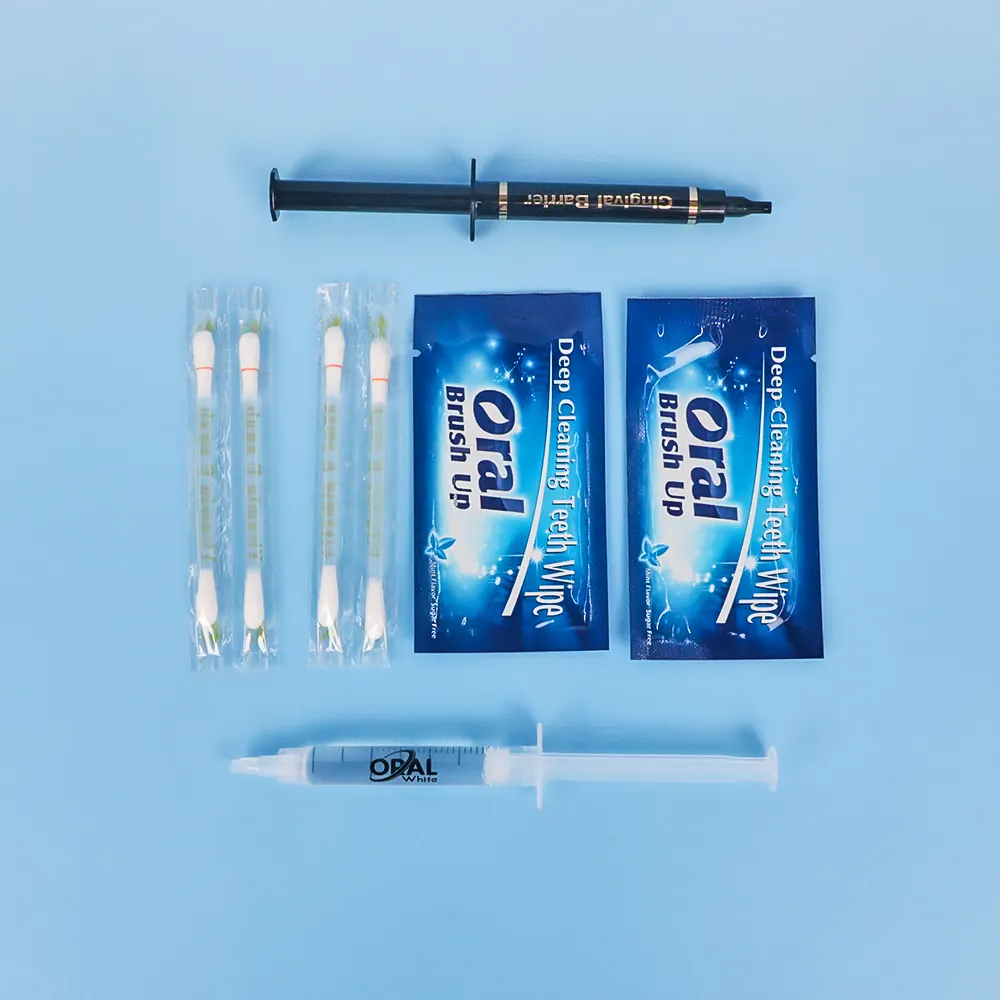 Kits de gel para clareamento dos dentes, kit de salão de beleza com logotipo, kit comercial com moldes, melhor clareamento dos dentes