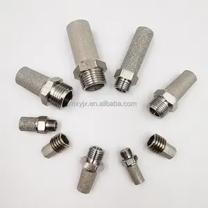 0.5-100micron xốp thiêu kết thép không gỉ Muffler giảm thanh khí nén