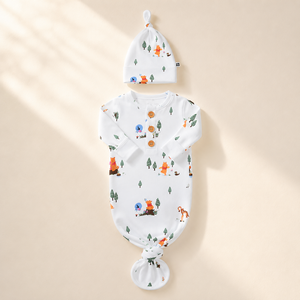 Vente en gros, faible MOQ, gigoteuse côtelée pour bébé, combinaison de sommeil à boutons-pression pour nourrissons et tout-petits, unisexe, en coton doux - Product Image 1