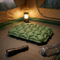 Coussin de siège gonflable pliable - Coussin en polyester résistant à l'humidité pour le camping, la randonnée, le trekking, le pique-nique, le barbecue - Conception confortable