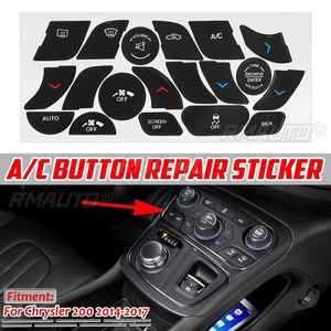 Autocollant de réparation de bouton de climatisation pour Chrysler 200 2014 2015 2016 2017, autocollant de réparation de bouton, décoration, nouveaux autocollants de voiture - Product Image 4