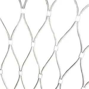 Pagar balkon tali metal mesh handrials balustrade kabel fleksibel net tangga tangga tangga tali kawat ss mesh