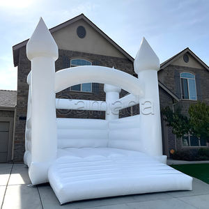 Casa Inflable Comercial Ecológica Totalmente Blanca de 13 pies x 13 pies, Capacidad de 800 kg, Alquiler para Fiestas, Incluye Soplador y Kits de Reparación - Product Image 2