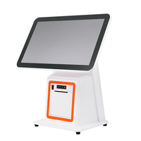 Système de point de vente tout-en-un JSJ1200 avec écran tactile unique de 15,6 pouces, imprimante de reçus, scanner de code QR, processeur double cœur Intel I3, Bluetooth/WiFi