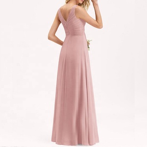 Dernières robes de <span class=keywords><strong>demoiselle</strong></span> <span class=keywords><strong>d</strong></span>'<span class=keywords><strong>honneur</strong></span> à motifs <span class=keywords><strong>Robe</strong></span> <span class=keywords><strong>rouge</strong></span> <span class=keywords><strong>et</strong></span> <span class=keywords><strong>blanche</strong></span> en mousseline de soie orange <span class=keywords><strong>Robe</strong></span> de bal modeste col en v sans manches sur mesure en gros - Product Image 3