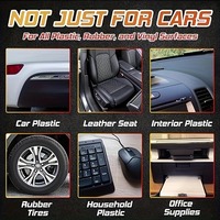 Crème Restauratrice Plastique et Caoutchouc Moto, Cire Noire Nano, Polish de Rénovation pour Garnitures, Composé d'Entretien pour Surfaces de Voiture et Moto