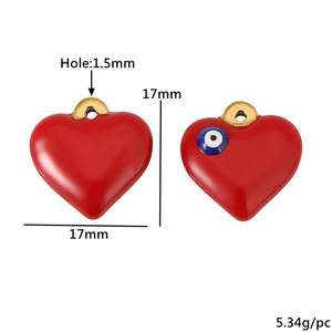 จี้รูปหัวใจสแตนเลส ดีไซน์หยดน้ำ สำหรับทำเครื่องประดับ DIY สร้อยคอ ต่างหู ขายส่ง - Product Image 3