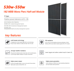 แผงโซลาร์เซลล์ PERC แบบโมโนคริสตัลไลน์ครึ่งเซลล์ 490W/550W ประสิทธิภาพสูง TFL400W-700W กำลังไฟ 400 วัตต์ - Product Image 2