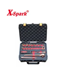 X-SPARK Non Magnetic No spark explosion-proof 1/4" 3/8" Dr Socket Set-21pcs