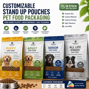 Bolsas de Plástico Personalizables de Grado Alimenticio en Stock, Bolsas Doypack a Prueba de Humedad para Comida de Perro, Bolsas de Alta Tolerancia para Alimentos de Mascotas - Product Image 1