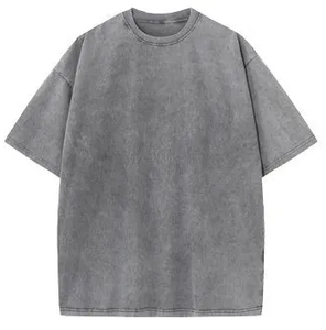 Vente en gros 100% Cottom T-shirt blanc lourd surdimensionné Streetwear T-shirt gris vintage délavé avec impression ou broderie Logo - Product Image 3