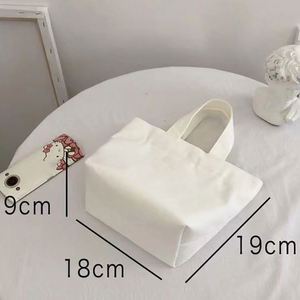 Short Handle <b>Mini</b> <b>Canvas</b> Tote with Letter Pattern Reusable Custom Logo & Size for Daily & Outdoor Use - Product Image 3