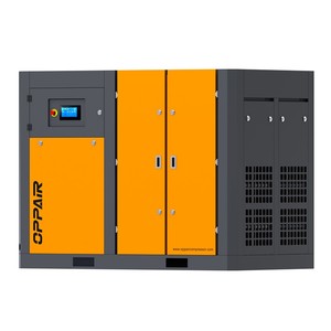 أكثر كفاءة 75Kw 100Hp برغي ضاغط الهواء باوسي مرحلتين 8/10/13/15Bar 5.25M 3/دقيقة ضاغط سير الكهربائية الصناعية