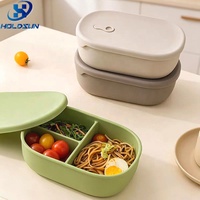 Boîte à lunch bento pour enfants en silicone de qualité alimentaire, anti-fuite, compatible micro-ondes, avec 3 compartiments et couvercles, idéale pour l'école et les sorties