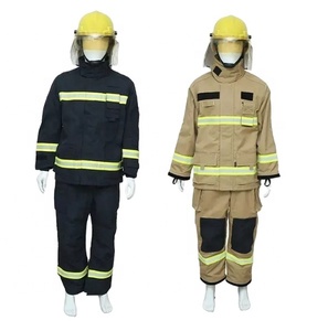 Safety Protective Fire Fighting <strong>Costume</strong> - EN469 Certified NOMEX Aramid Fireman Overalls with High Visibility Stripes - Product Image 6