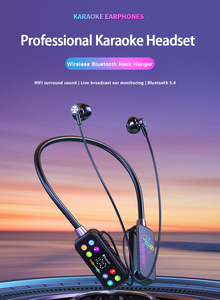 BL370 <span class=keywords><strong>Casque</strong></span> Sans Fil Sportif et Extérieur à Tour de Cou, <span class=keywords><strong>Anti</strong></span>-Perte, Écran LED, Style Magnétique, pour Karaoké et Chant en Direct - Product Image 2
