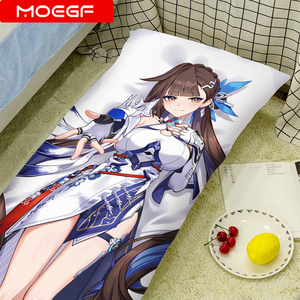 Funda de Almohada <span class=keywords><strong>Dakimakura</strong></span> con Personaje de Anime Japonés, Tela Suave Tipo Piel de Durazno, 50x150cm, Lavable, con Cierre de Cremallera - Product Image 2
