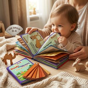 หนังสือผ้ารูปสัตว์สำหรับเด็ก |   หนังสือเรียนรู้เกี่ยวกับสัตว์เลี้ยงและสัตว์ในฟาร์ม |   การระบุชนิดสัตว์ เช่น วัว สุนัข แมว และอื่นๆ |   การเรียนรู้ในวัยเด็ก - Product Image 3