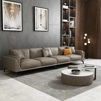 Modernes Großes Ecksofa-Set aus Leder für Wohnzimmermöbel – Individuell Anpassbare Eckcouch