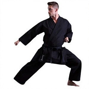 Uniforme de Karate de moda de alta calidad para niños, traje de lucha compuesto para hombres, uniforme negro de Karate Gi para niños - Product Image 1