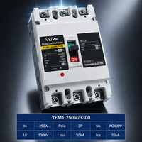 123/YUYE 3p 80amp 100 Amp Pemutus Sirkuit Magnetik Termal 415V 35kA 50/60Hz untuk Grosir OEM CE MCCB