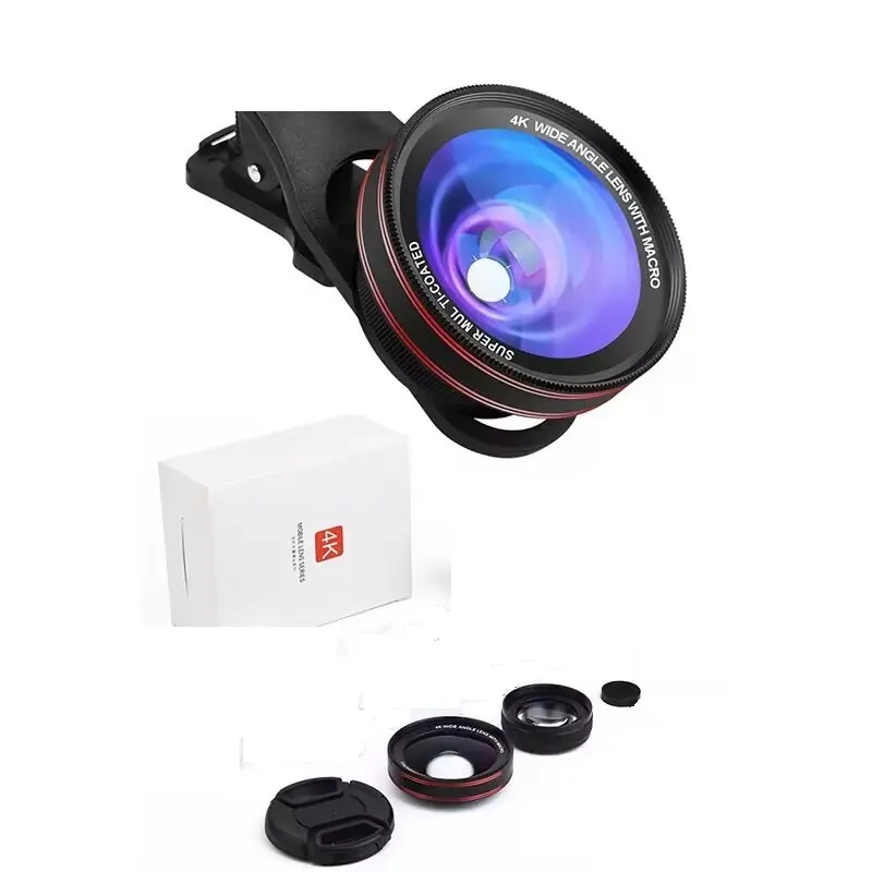 4k ultra geniş açı + makro lens cep telefonu SLR harici kamera 52MM UV geniş açı lens