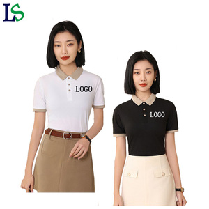 Venta al por mayor de <span class=keywords><strong>poli</strong></span>éster transpirable clásico liso Polo camiseta logotipo personalizado ropa de trabajo de manga corta Polo con entrega rápida - Product Image 1