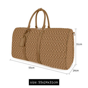 <span class=keywords><strong>Sac</strong></span> <span class=keywords><strong>de</strong></span> voyage en cuir PU personnalisé <span class=keywords><strong>de</strong></span> grande capacité pour hommes et femmes Weekender Vintage Overnight Duffel Bag Sports Tote Duffle Bag - Product Image 5