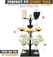 Support en métal pour verres à cocktail, 12 emplacements, présentoir pour verres à champagne et à vin, pour mariages, fêtes et événements, support OEM ODM