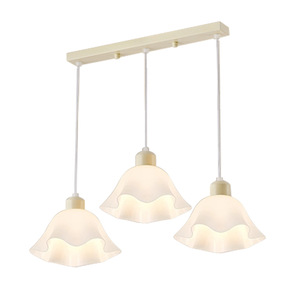 QiaoSheng Nordic <b>Style</b> Pendant Light 3 <b>Head</b> LED E27 Round Creamy Flower Shape For Dining Room Bedroom Home Lighting - Product Image 5