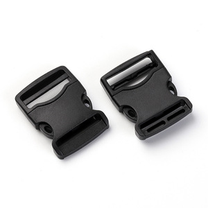 Hebilla de plástico negra de 20mm ajustable para mochila, riñonera, cinturón de equipaje, pieza J1067-20 - Product Image 1