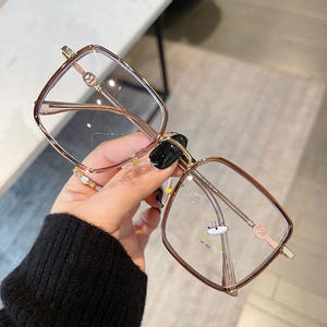 Lunettes anti-lumière bleue Qianai à monture carrée, montures de lunettes unisexes TR90, verres larges en PC, anti-UV, lunettes optiques - Product Image 5
