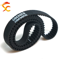 Courroie synchrone en caoutchouc S2M, longueur 360 370 372 380 384 386 390 396 mm, courroie de distribution S2M, largeur 5-15 mm
