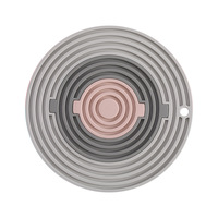 Style scandinave trois-en-un rond silicone tapis isolant spot épaissi napperons de cuisine amovible combinaison pot caboteur