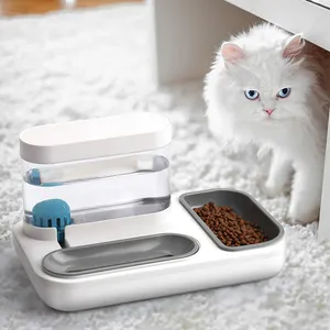 Pet Cat Bowl Automatic Feeder Fountain Indoor Kitten Drinking Waterer